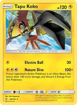 Tapu Koko 69/236 Unified Minds Pokémon card