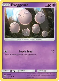 Exeggcute 73/236 Unified Minds Pokémon card