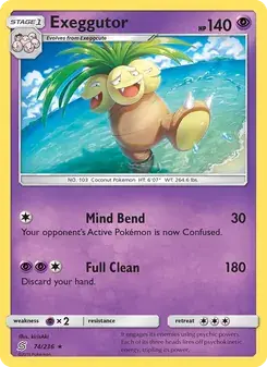 Exeggutor 74/236 Unified Minds Pokémon card