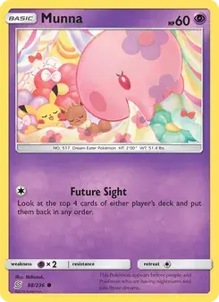 Munna 88/236 Unified Minds Pokémon card
