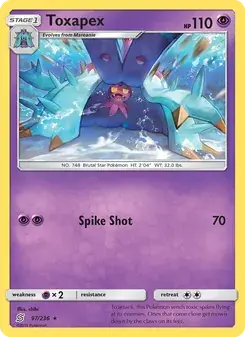 Toxapex 97/236 Unified Minds Pokémon card