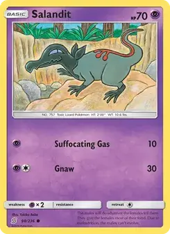 Salandit 98/236 Unified Minds Pokémon card