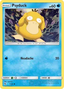 Psyduck 11/68 Hidden Fates Pokémon card