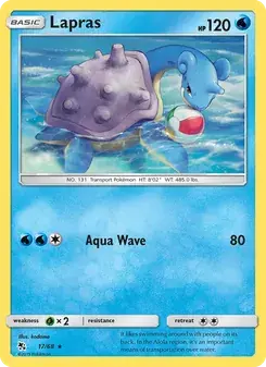 Lapras 17/68 Hidden Fates Pokémon card