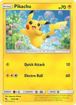 Pikachu 19/68 Hidden Fates Pokémon card