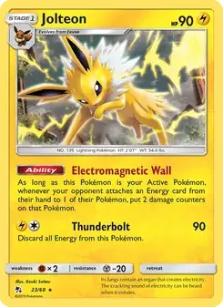 Jolteon 23/68 Hidden Fates Pokémon card