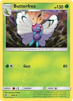 Butterfree 3/68 Hidden Fates Pokémon card