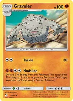 Graveler 34/68 Hidden Fates Pokémon card