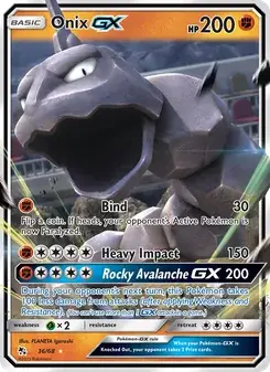 Onix GX 36/68 Hidden Fates Pokémon card