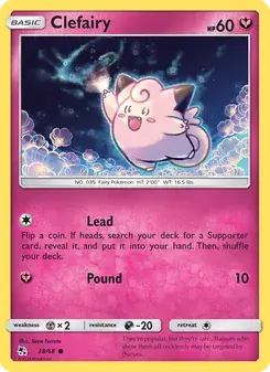 Clefairy 38/68 Hidden Fates Pokémon card