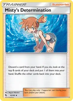 Misty’s Determination 62/68 Hidden Fates Pokémon card