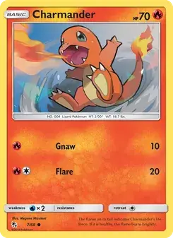 Charmander 7/68 Hidden Fates Pokémon card