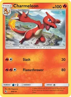 Charmeleon 8/68 Hidden Fates Pokémon card