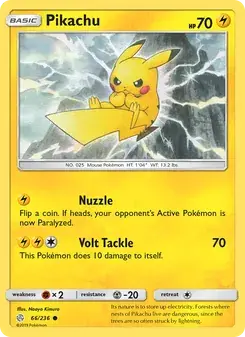 Pikachu 66/236 Cosmic Eclipse Pokémon card