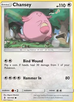 Chansey 101/145 Guardians Rising Pokémon card