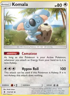Komala 114/145 Guardians Rising Pokémon card