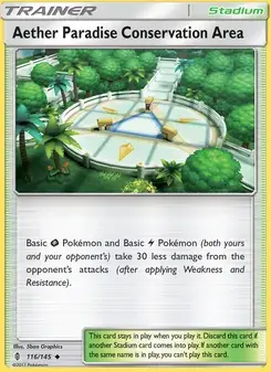 Aether Paradise Conservation Area 116/145 Guardians Rising Pokémon card