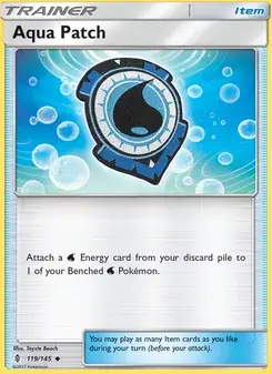 Aqua Patch 119/145 Guardians Rising Pokémon card