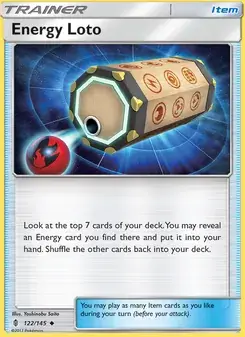 Energy Loto 122/145 Guardians Rising Pokémon card