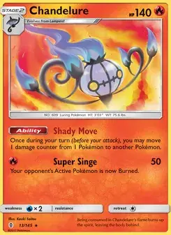 Chandelure 13/145 Guardians Rising Pokémon card