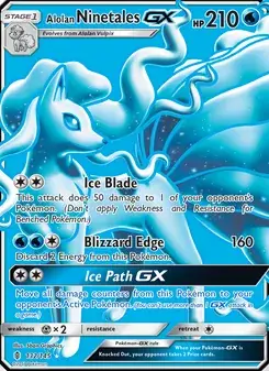 Alolan Ninetales GX 132/145 Guardians Rising Pokémon card