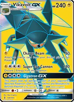 Vikavolt GX 134/145 Guardians Rising Pokémon card