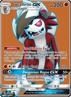 Lycanroc GX 138/145 Guardians Rising Pokémon card