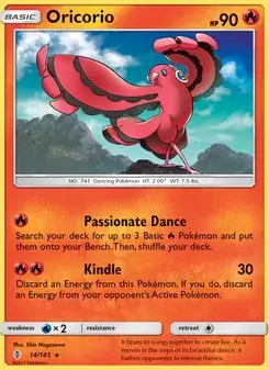 Oricorio 14/145 Guardians Rising Pokémon card