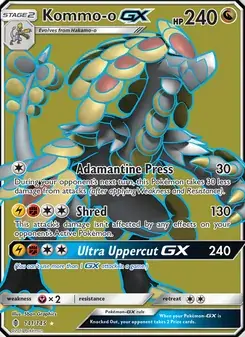 Kommo-o GX 141/145 Guardians Rising Pokémon card