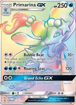 Primarina GX 149/145 Guardians Rising Pokémon card
