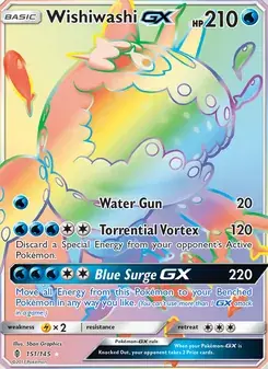 Wishiwashi GX 151/145 Guardians Rising Pokémon card