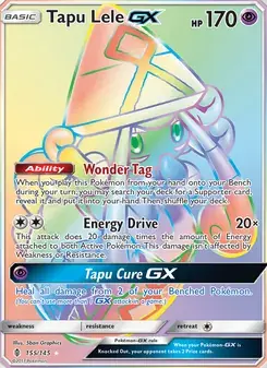 Tapu Lele GX 155/145 Guardians Rising Pokémon card