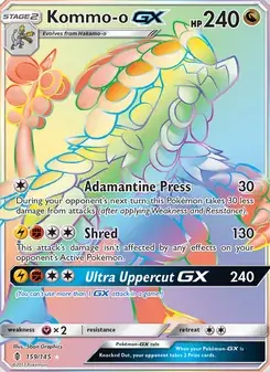 Kommo-o GX 159/145 Guardians Rising Pokémon card