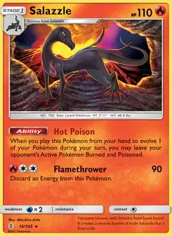Salazzle 16/145 Guardians Rising Pokémon card
