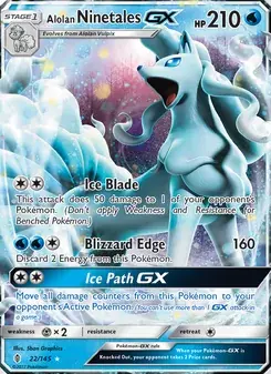Alolan Ninetales GX 22/145 Guardians Rising Pokémon card