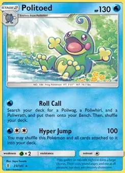 Politoed 25/145 Guardians Rising Pokémon card