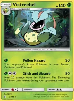 Victreebel 3/145 Guardians Rising Pokémon card