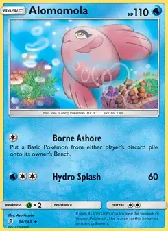 Alomomola 36/145 Guardians Rising Pokémon card