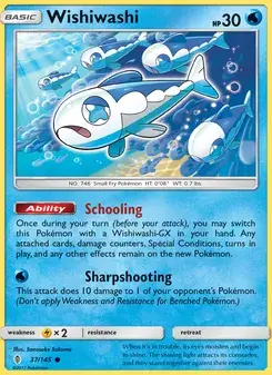 Wishiwashi 37/145 Guardians Rising Pokémon card