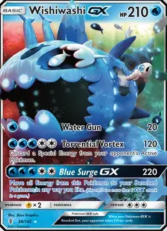 Wishiwashi GX 38/145 Guardians Rising Pokémon card