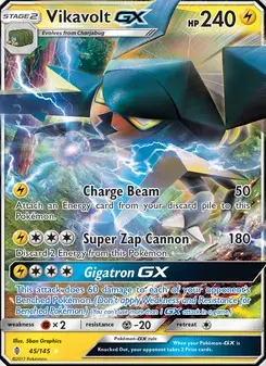 Vikavolt GX 45/145 Guardians Rising Pokémon card