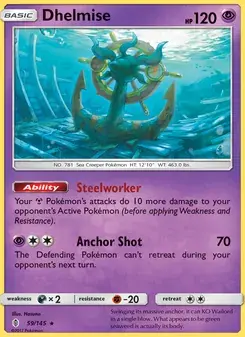 Dhelmise 59/145 Guardians Rising Pokémon card