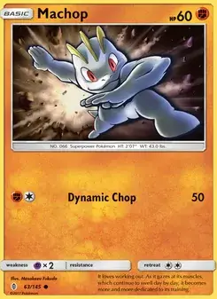 Machop 63/145 Guardians Rising Pokémon card