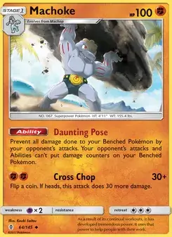 Machoke 64/145 Guardians Rising Pokémon card