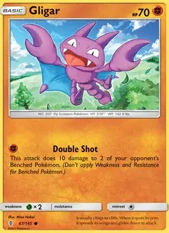 Gligar 67/145 Guardians Rising Pokémon card