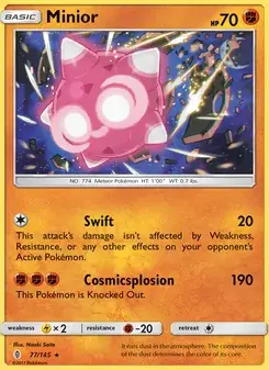 Minior 77/145 Guardians Rising Pokémon card