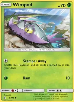 Wimpod 8/145 Guardians Rising Pokémon card