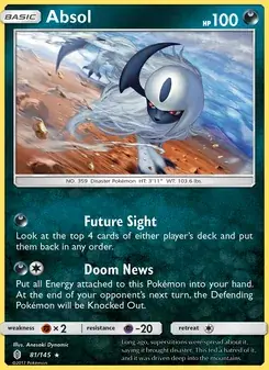 Absol 81/145 Guardians Rising Pokémon card