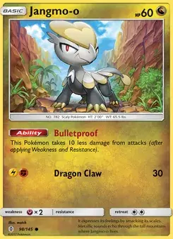 Jangmo-o 98/145 Guardians Rising Pokémon card