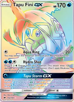 Tapu Fini GX 152/147 Burning Shadows Pokémon card